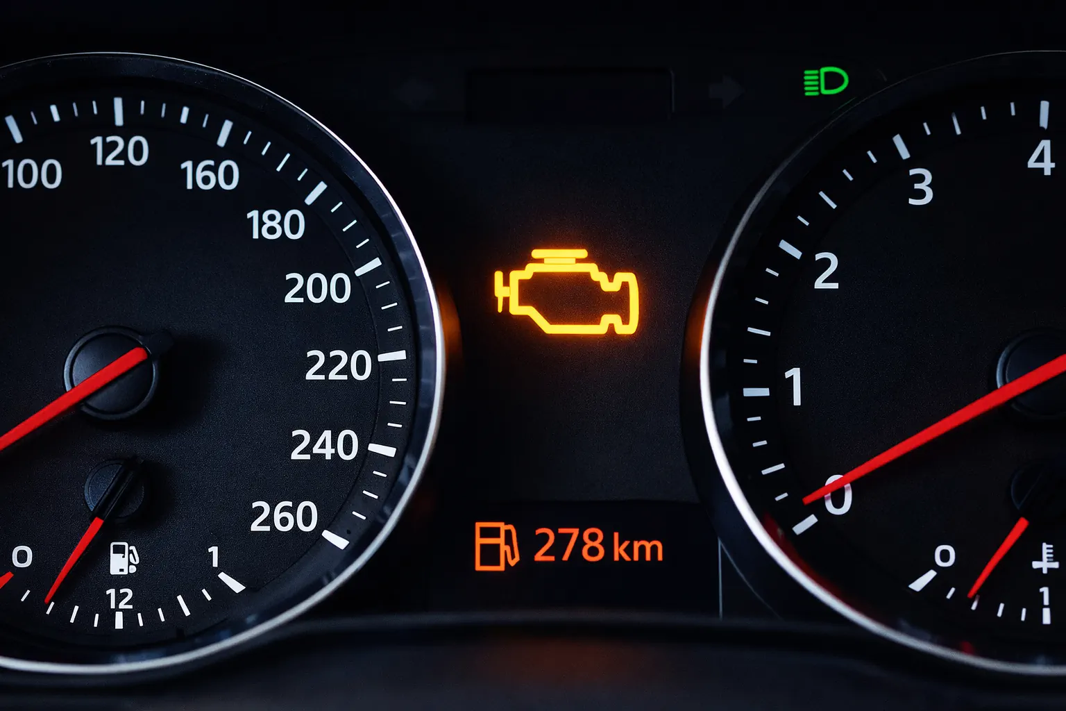 Mootori veatuli ehk märgutuli põlemas auto aramtuuris