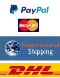 Paypal, Mastercard, DHL