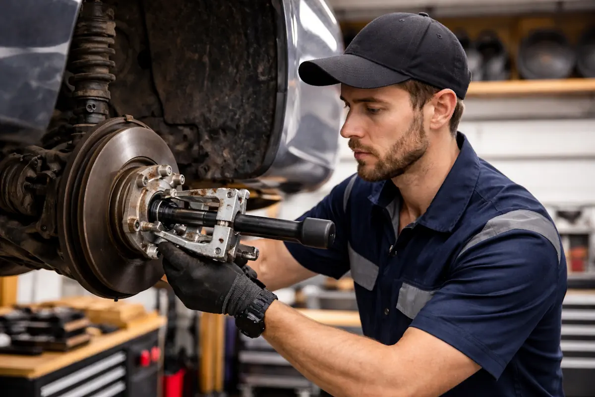 Auto rattalaagri eemaldamine