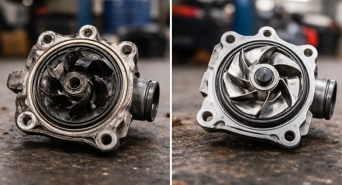 water pump with plastic impellers vs. metal impellers