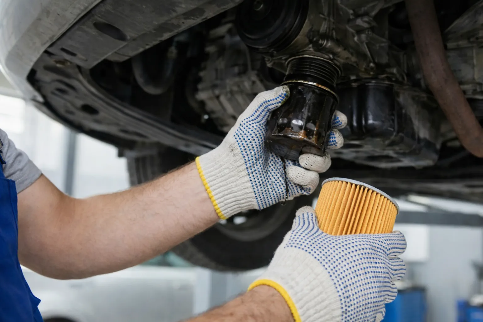 changing a car oil filter