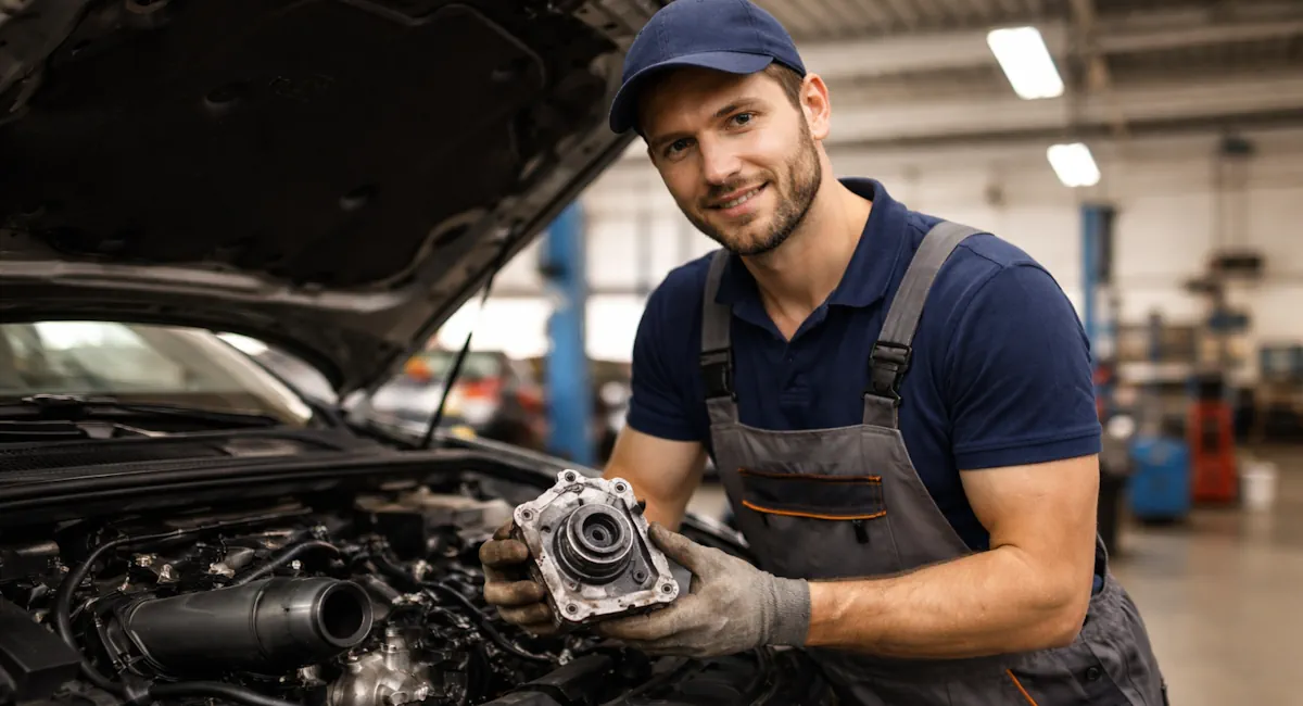 replacing a water pump on a car