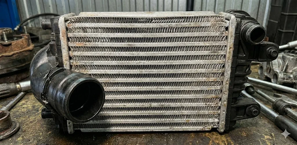 Vana, väljavahetamist vajav turbo radiaator ehk intercooler